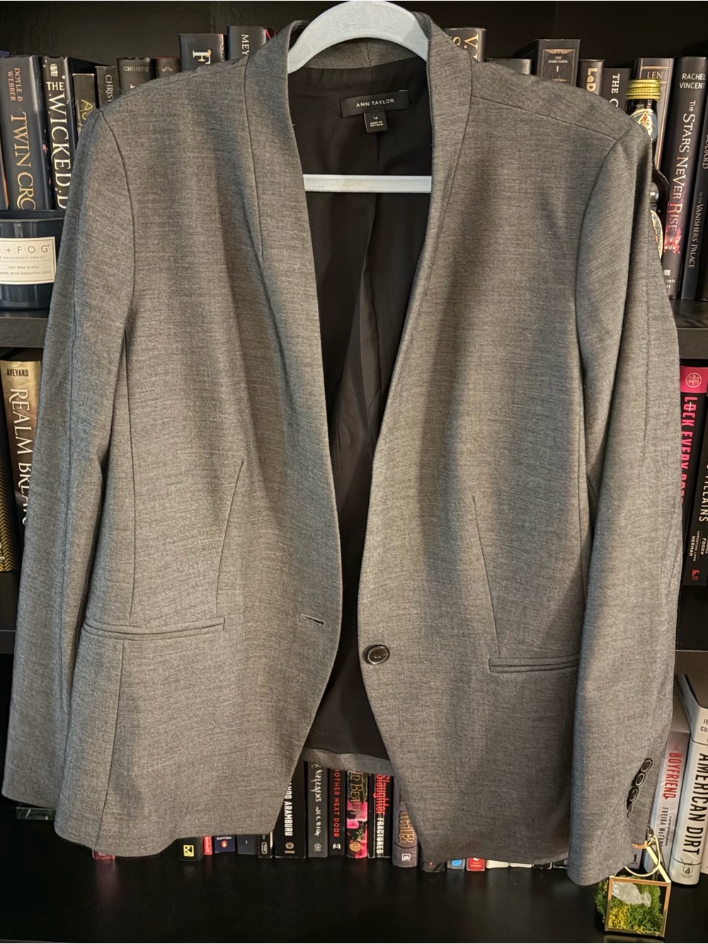 Ann Taylor Women's Grey Blazer - Classic Tailored Fit